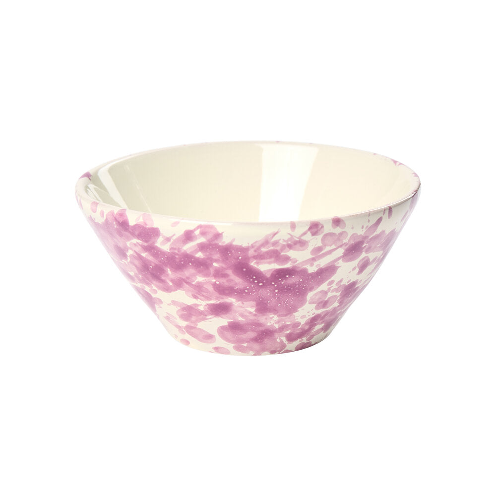 Splatter Mini skål, Cream w. Purple - Ø10,5 cm.